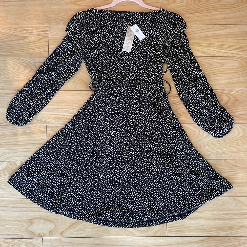 Banana Republic NEW WITH TAGS black and white polka dot dress size XXS